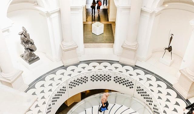 Tate Modern staircase. Photo by Miguel Sousa. Unsplash.
