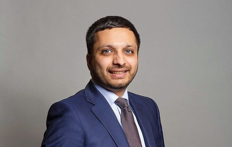 Official portrait of Saqib Bhatti MP. Photo by David Woolfall. Wikimedia.