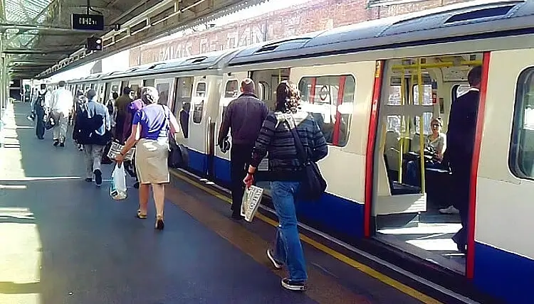 London Underground commuters. Photo by Mike Fleming.