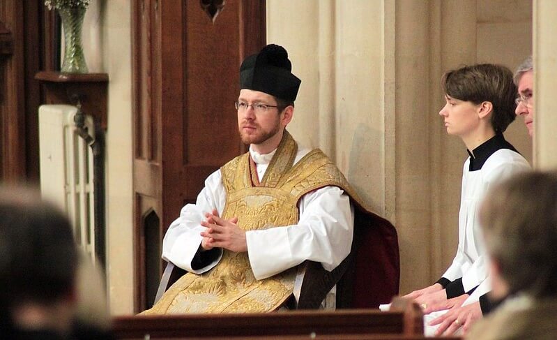 The Reverend Canon Professor Andrew Davison, during the Liturgy of the Word. Photo by Fr James Bradley. Flickr.