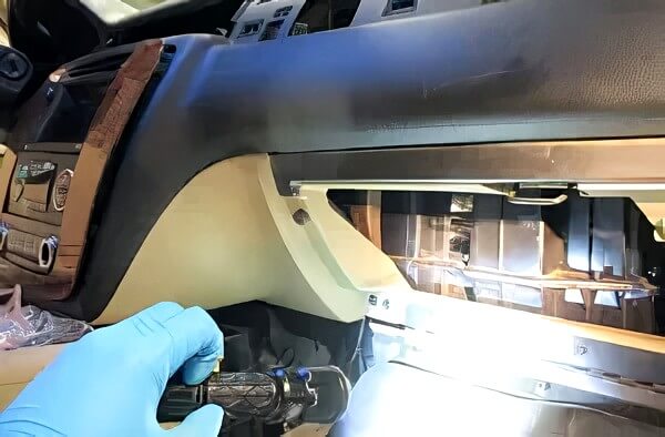 A second seizure at the Calexico West Port of Entry, CBP officers seized purple fentanyl powder concealed within the dashboard of a vehicle. Photo by CBP.