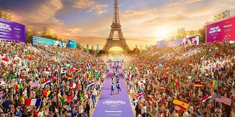 Champions Park - Catwalk. Graphics by the Olympics.