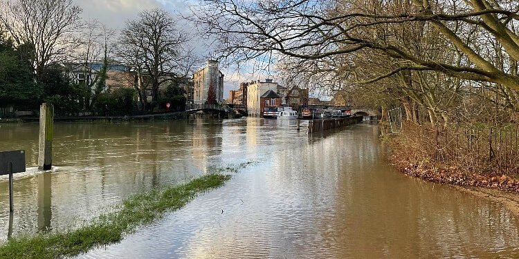 Flooding from the Thames in Oxford in January 2024. Photo by the Environment Agency. Gov.uk.