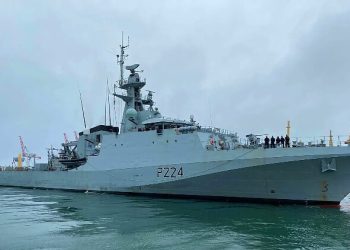 HMS Trent pictured on a previous deployment. Photo by the Ministry of Defence. **dept-stock-ministry-of-defence**