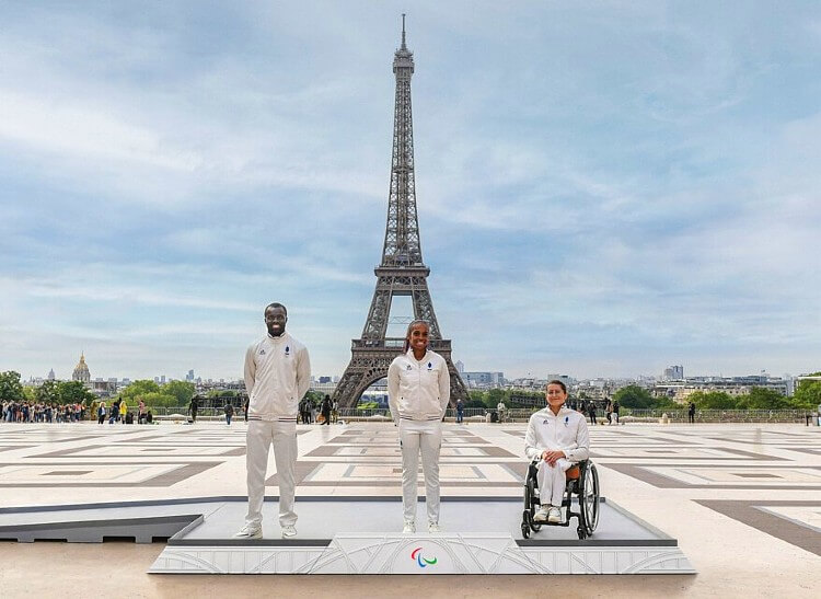 Paris Summer Olympics podiums for 2024. Photo by the Olympics.
