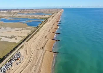 Arial photo of Lydd Ranges in Kent. Photo by the Environment Agency. Gov.uk.