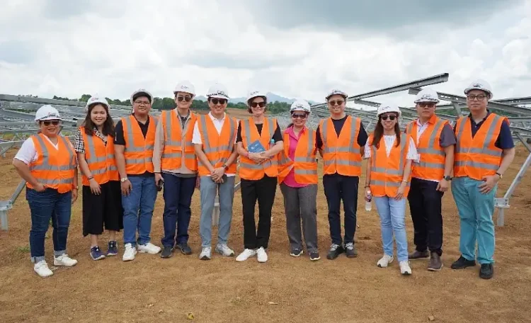 British Ambassador to the Philippines Laure Beaufils visiting the construction of CREC’s largest solar power plant. Photo by British Embassy Manila.