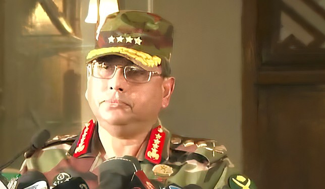 General Waker-Uz-Zaman at a press conference. Wikipedia.