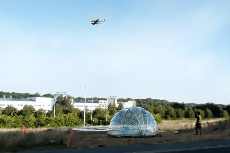 Medical drone delivery trials led by Aberdeen International Airport. Photo by Department of Transport. Gov.uk