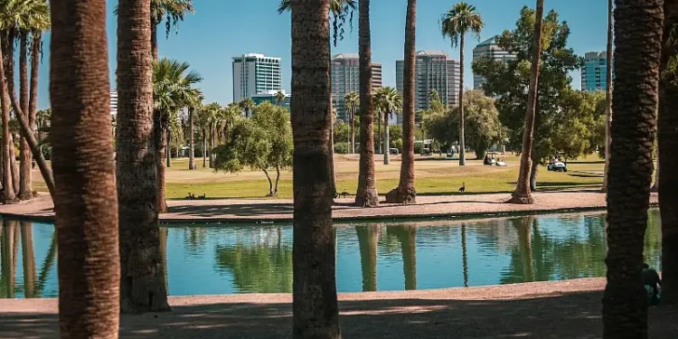 Community park in Phoenix, Arizona. Neighborhood park improvements. Photo by Jeremy Alford.