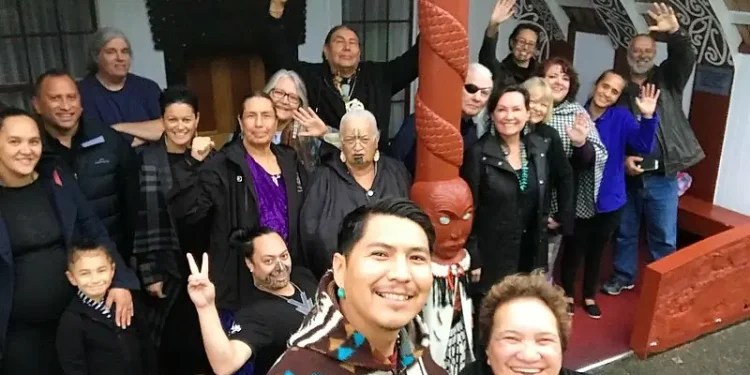 Deon’s Navajo Nation Fair selfie-stick comes in handy. A wonderful photo to celebrate our day with the Māori River People of Whanganui, New Zealand. Photo by Neeta Lind.