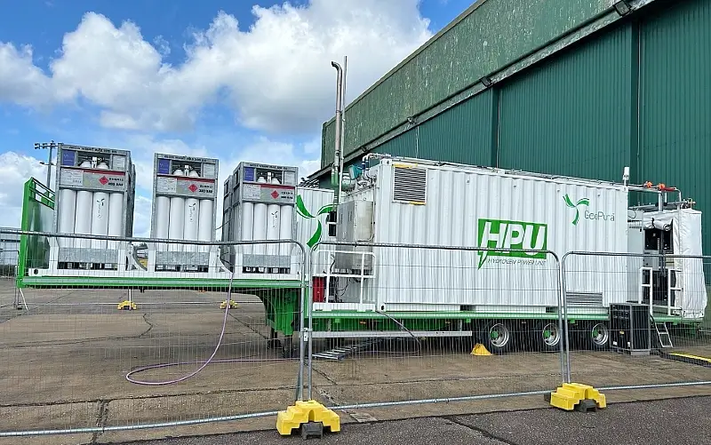 Hydrogen Power Units provided by GeoPura. Photo by the MOD.