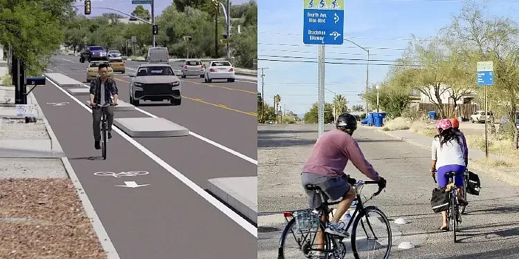 Limberlost Bicycle Boulevard and more. Photo and artwork by City of Tucson.
