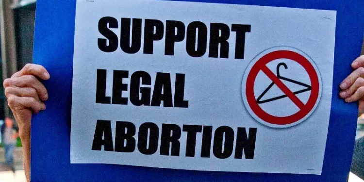 Pro Choice Demonstrators. Photo by Charles Edward Miller.