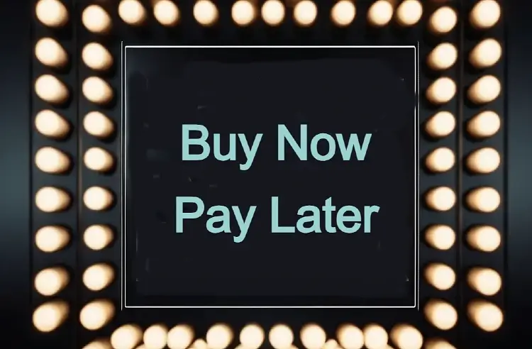 Buy-Now, Pay-Later sign. Image created by Pixlr.