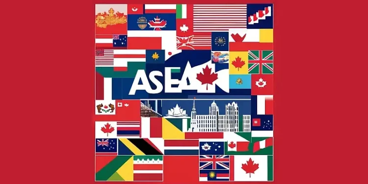 Canada ASEAN Partnership. Artwork by Pixlr.