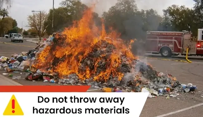 Don't throw away hazardous materials. Photo City of Scottsdale.
