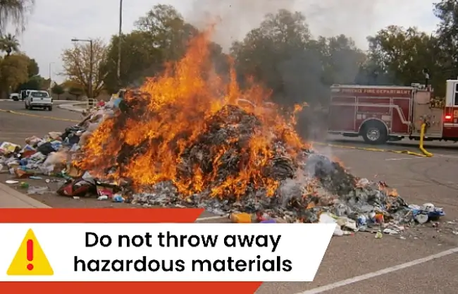 Don't throw away hazardous materials. Photo City of Scottsdale.
