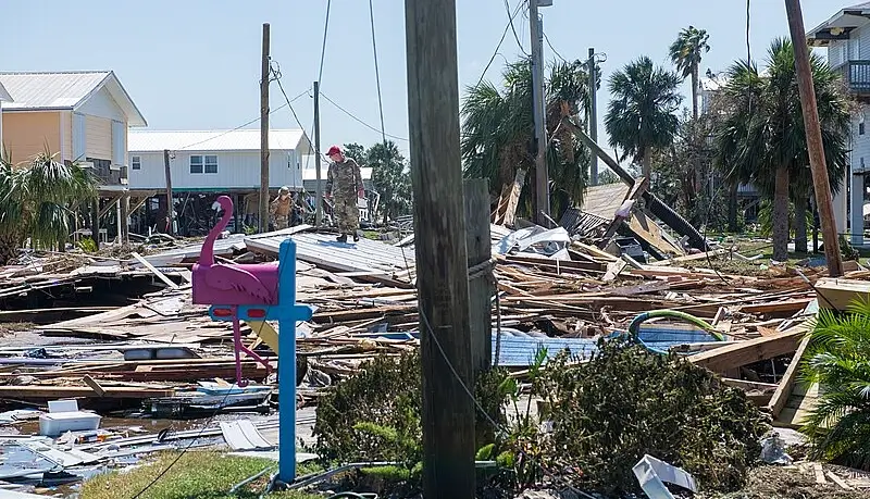 Florida National Guard in Keaton Beach, Florida after Hurricane Helene. Photo by The National Guard.