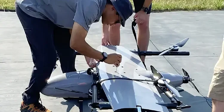 Industry partners fine-tune their innovations during a recent UAS test at a Leesburg, VA airfield. Photo by Science and Technology - DHS.