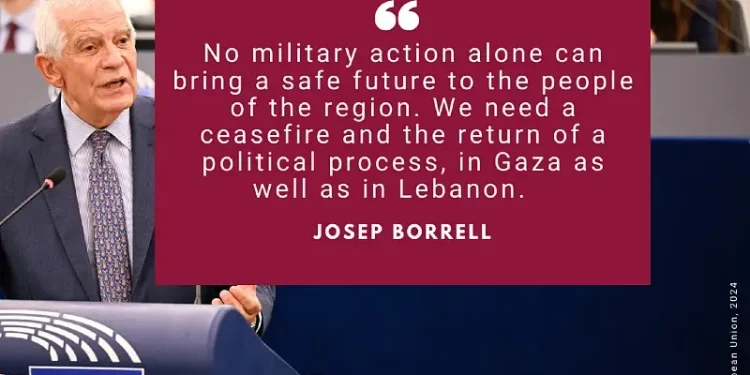 Joseph Borrell, time for peace. Photo by the European Union.