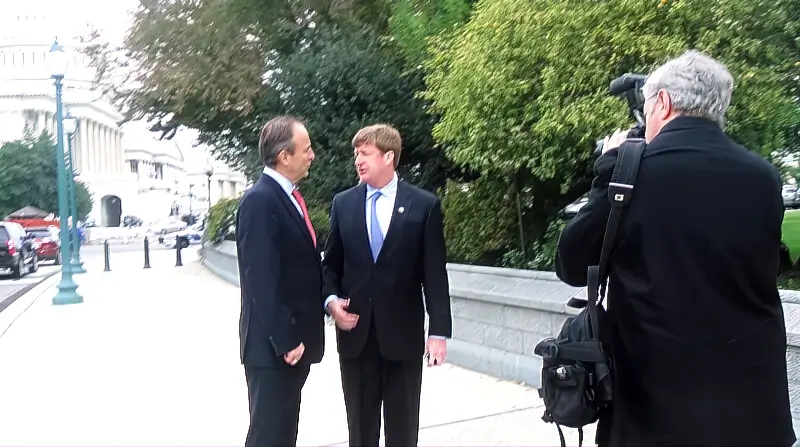 Micheál Martin and Patrick J. Kennedy. Photo by CODEPINK Women For Peace.