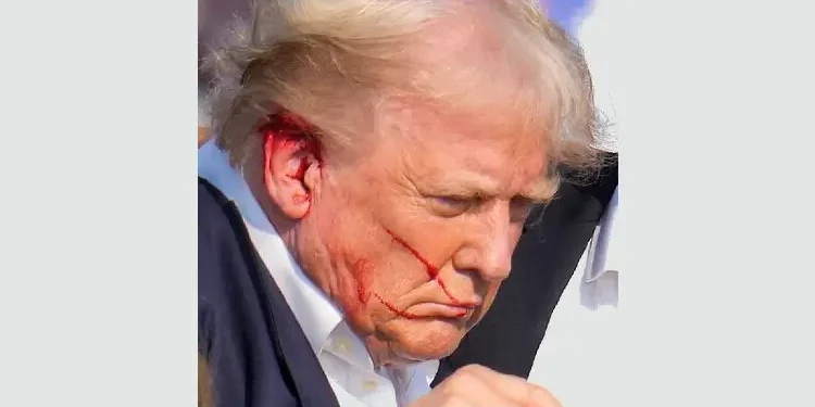 No to Violence. Trump Assassination Attempt. Photo by FolsomNatural.