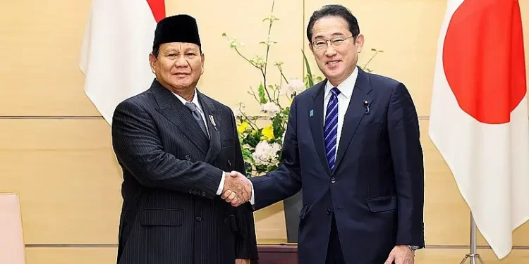 President Prabowo of Indonesia to PM Kishida. Photo by 首相官邸ホームページ.