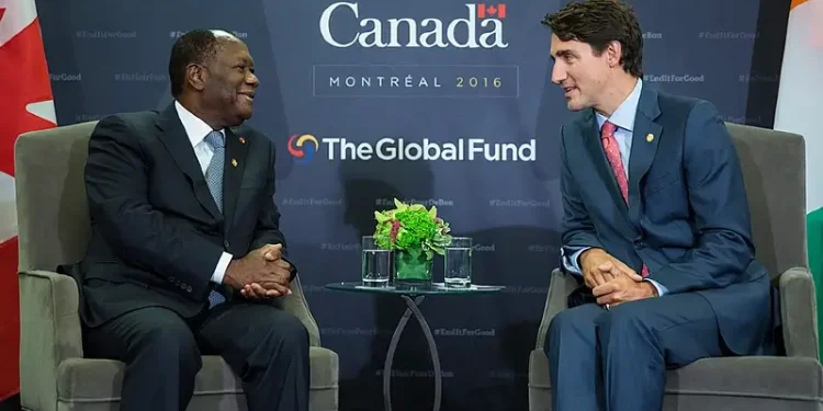 Prime Minister Justin Trudeau met with Côte d’Ivoire’s President Alassane Ouattara. Photo by the Canadian Government.