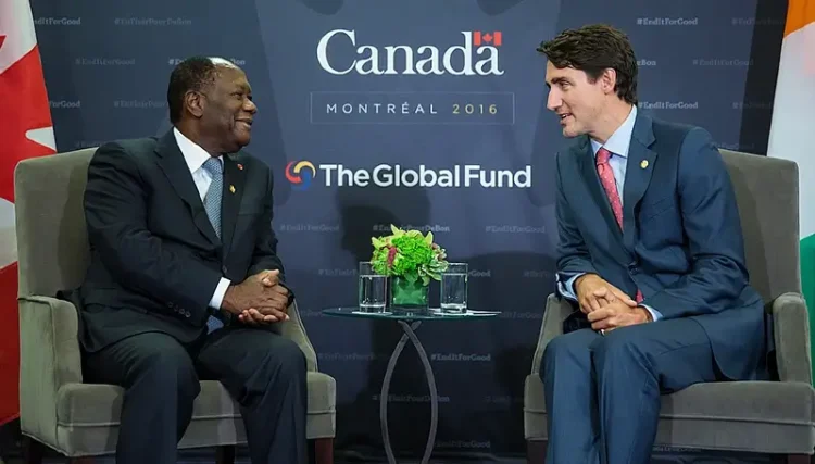 Prime Minister Justin Trudeau met with Côte d’Ivoire’s President Alassane Ouattara. Photo by the Canadian Government.