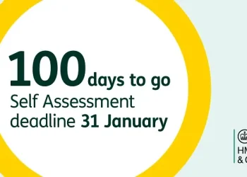 Self Assessment 100 days to go. Artwork by HM Revenue & Customs.