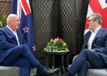 UK PM Starmer with New Zealand premier. Photo by Keir Starmer.