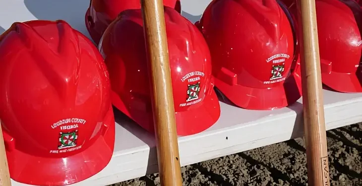 Fire Helmets for the New Round Hill Fire Station. Photo by Loudoun County, Virginia.