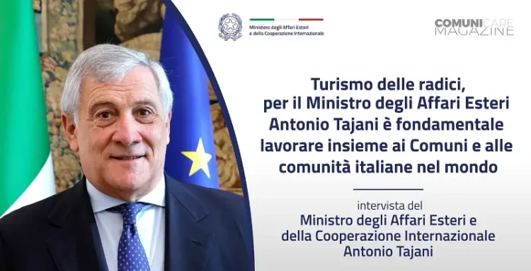 Intervista Ministro Antonio Tajani. Root tourism Italy. Photo by the Italian Government.