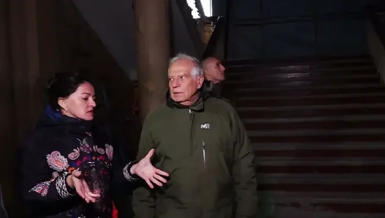 Vice-President Josep Borrell Visit to Chernihiv city. Photo from a EU video.