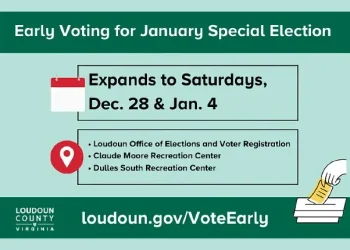 Early Voting for January Special Election Expands to Saturdays. Artwork by Loudoun County.