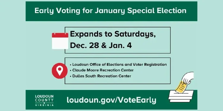 Early Voting for January Special Election Expands to Saturdays. Artwork by Loudoun County.