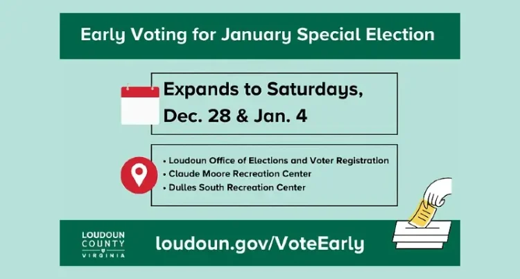 Early Voting for January Special Election Expands to Saturdays. Artwork by Loudoun County.