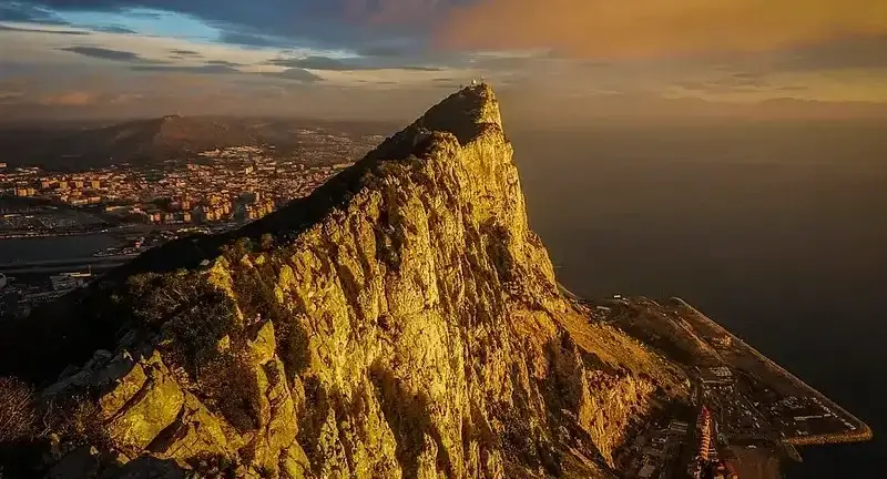 Edge of space. The Rock of Gibraltar at dawn. Photo by Mark Freeth.