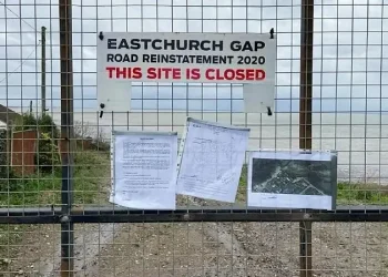 Shut! The Environment Agency is pursuing those responsible for dumping waste behind this gate. Photo by The Environment Agency.