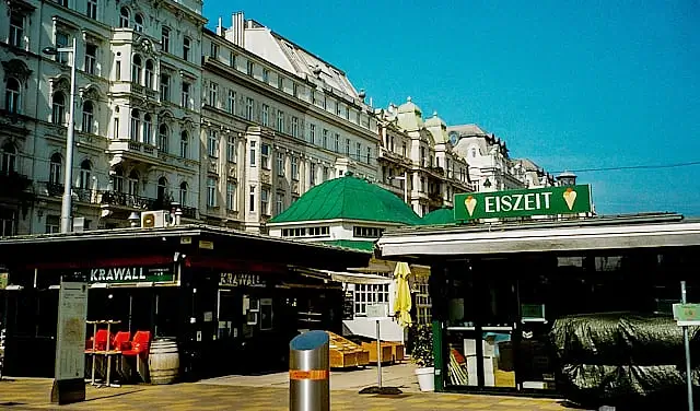View of the Naschmarkt in Vienna. Photo by Fiona Frommelt.