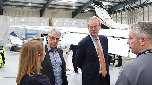 DEA CFO Jo Allen2C UKEF Export Finance Manager Paul Tandy, DEA Head of Engineering Commercial Mark Bowley. Photo by UK Export Finance.