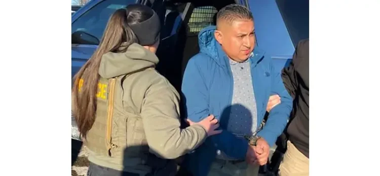 ICE Boston arrests Jose Garcia-Salmeron, 34, a Salvadoran alien charged with raping a Massachusetts resident. Photo by ICE.