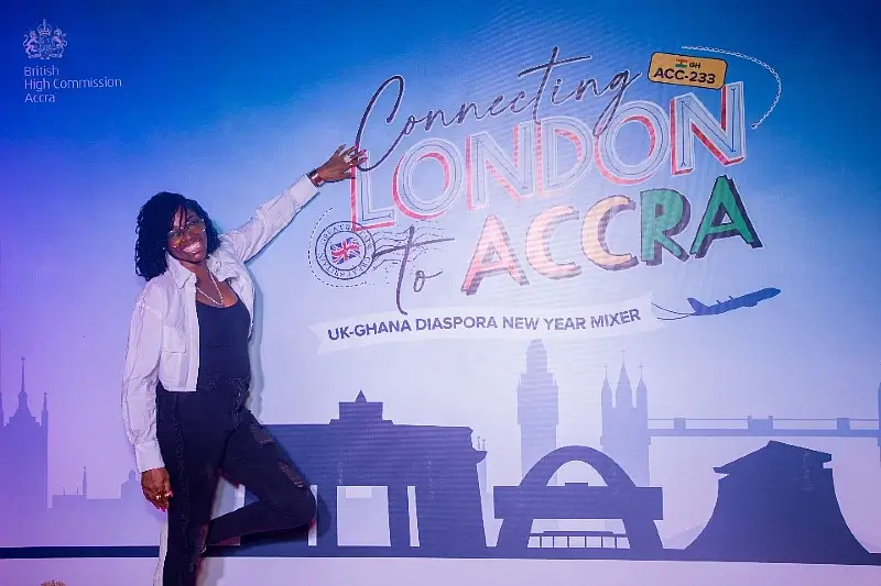 London to Accra event guest enjoying a photo moment. Photo by the British Government.