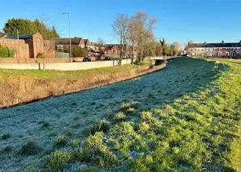 Lustrum Beck in Stockton-on-Tees. Photo by the Environment Agency.