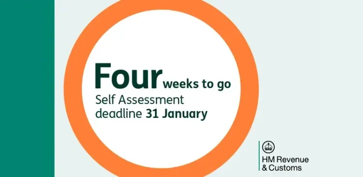 Self Assessment Four weeks to go. Artwork by HMRC.