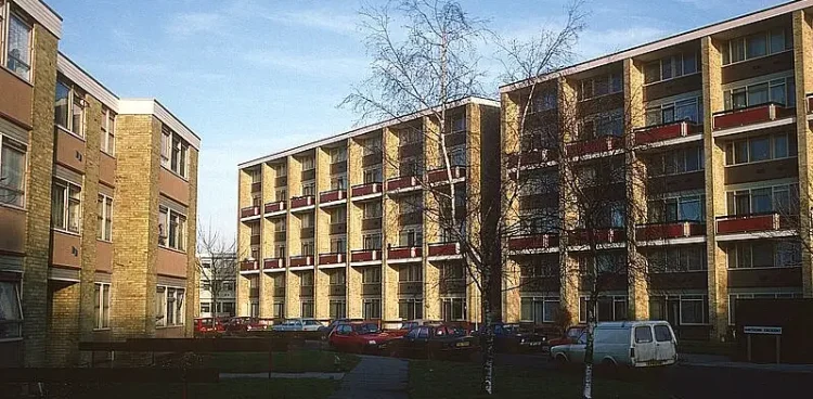 Social Housing in Tower Blocks, Portsmouth City, Highbury. Photo by Miles Glendinning.