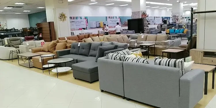 Sofas in a furniture store. Photo by WideAwake.
