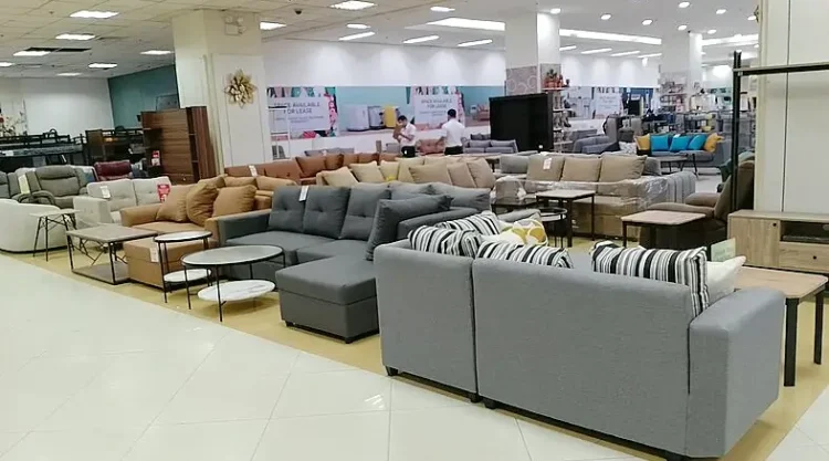 Sofas in a furniture store. Photo by WideAwake.