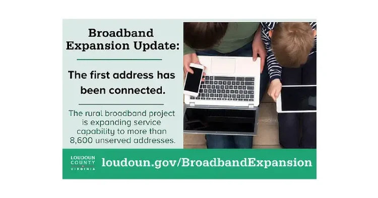 Broadband availability to First Area in Western Loudoun. Artwork by Loudoun County.